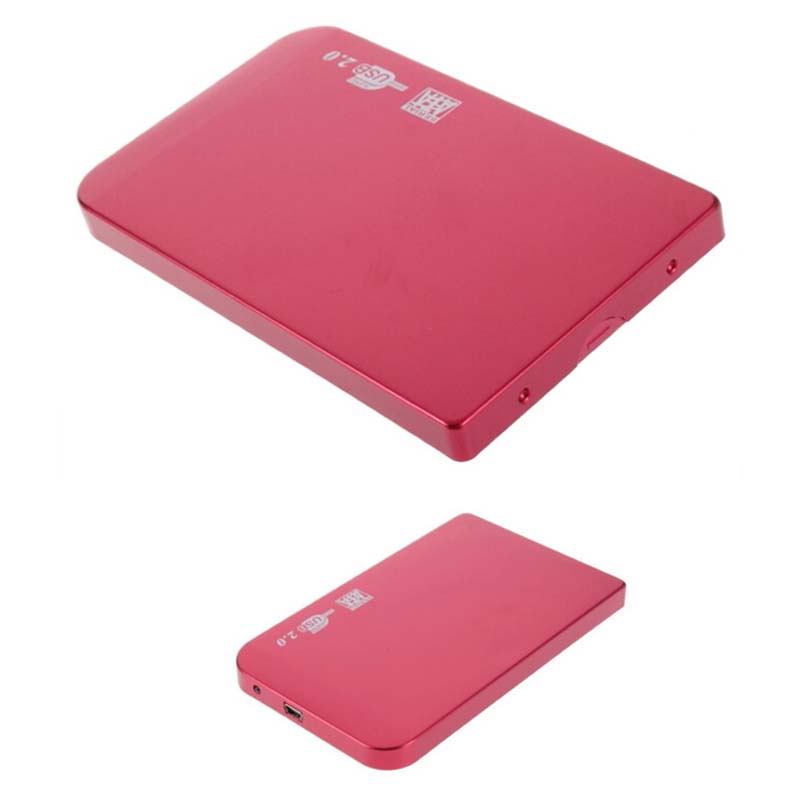 Slim USB 2.0 SATA 2.5 inch inch HDD Hard Drive Enclosure External Hard Disk Drive Case support 1TB